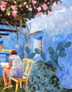 painting - In the Garden of the Blue House
