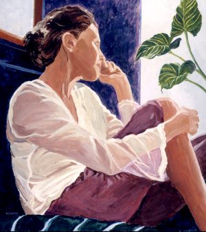 painting - Woman at the Window